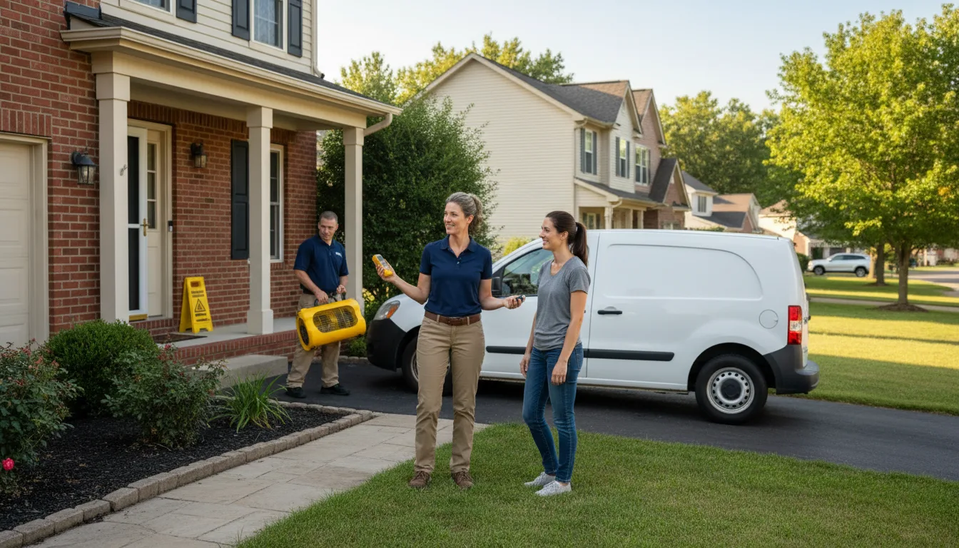Residential water damage restoration in Leeper, PA